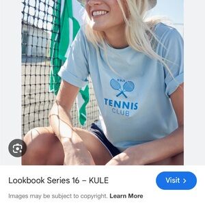 KULE Sky Blue Bucket Hat with Subtle Red Accent